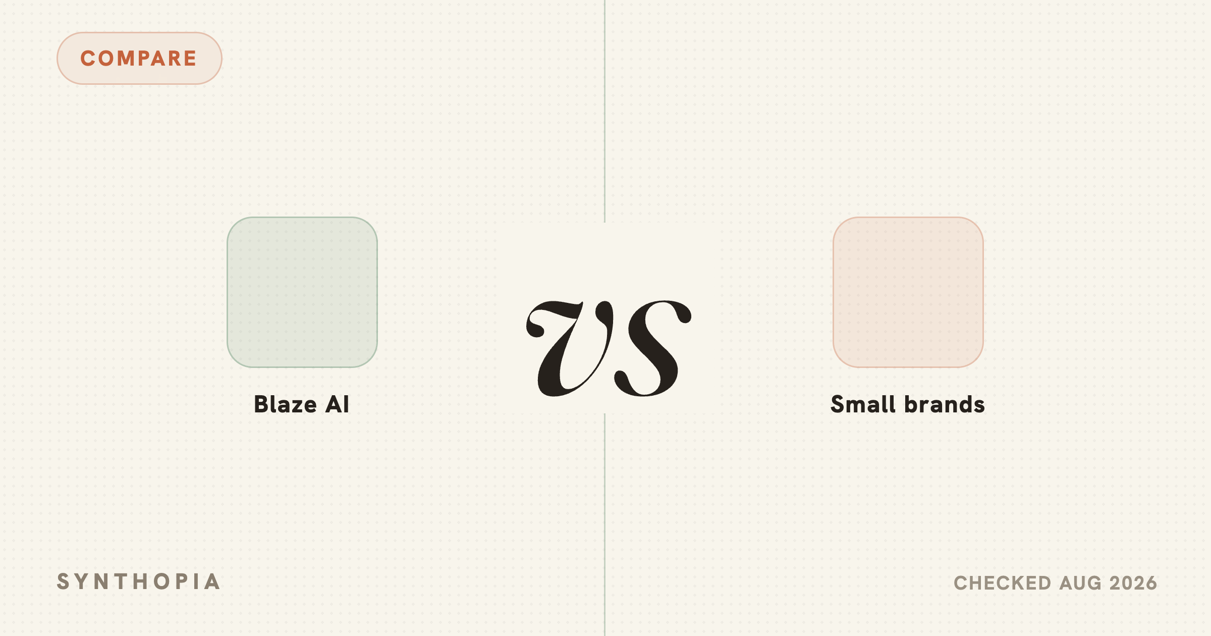 Compare — Blaze AI Review for Small Brands: What the Pricing Page Doesn't Say